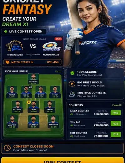 2Play22 (222 play vip) fantasy cricket & matchday visual 3